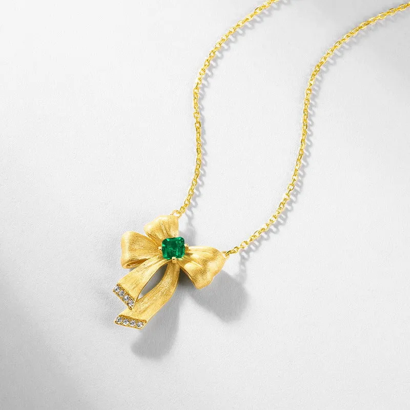 Emerald Bow Necklace sold by Selenichast product image thumbnail 2