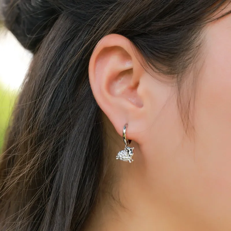 Silver Sheep Earrings sold by Selenichast product image thumbnail 4