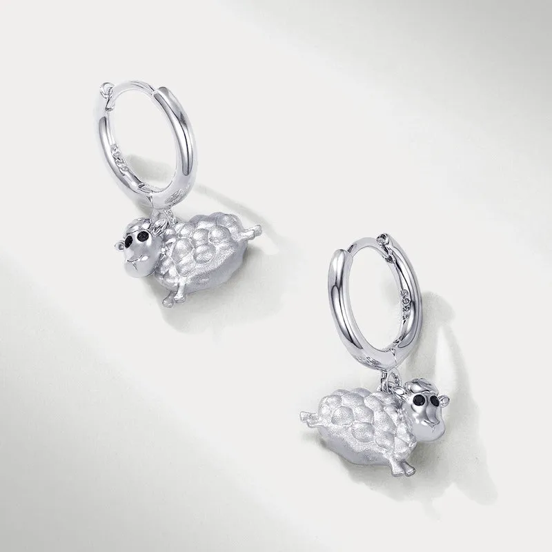 Silver Sheep Earrings sold by Selenichast product image thumbnail 3