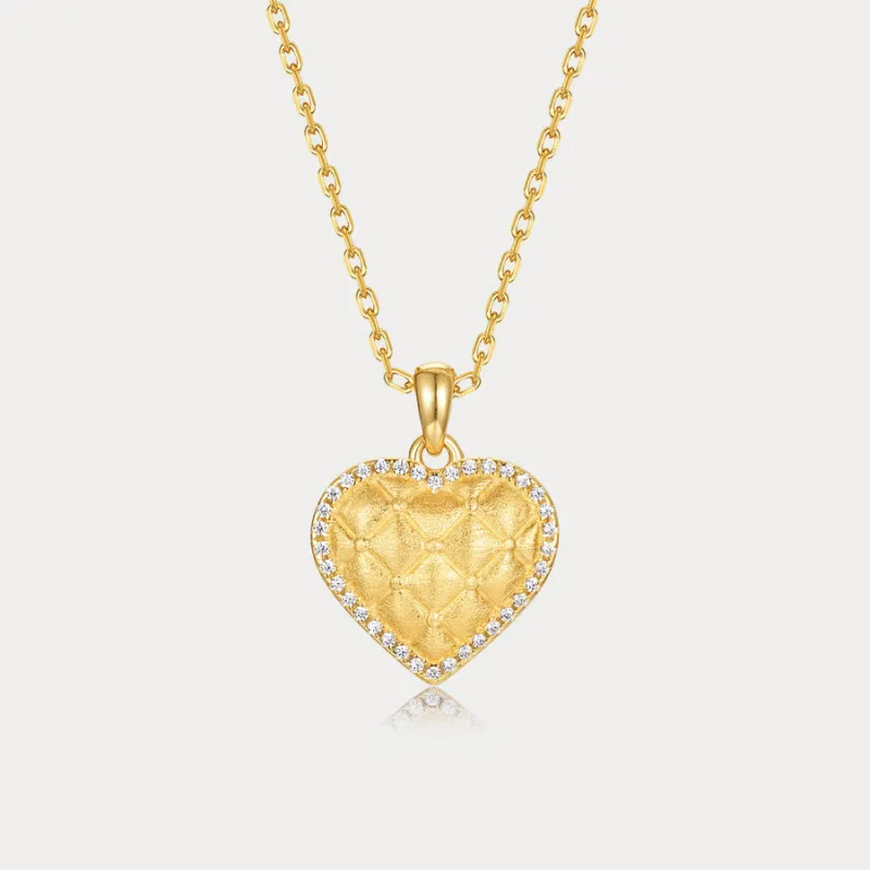 Gold Heart Necklace sold by Selenichast