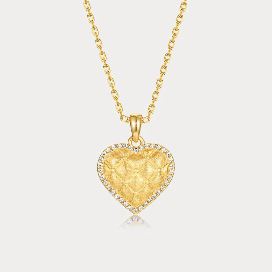 Gold Heart Necklace sold by Selenichast