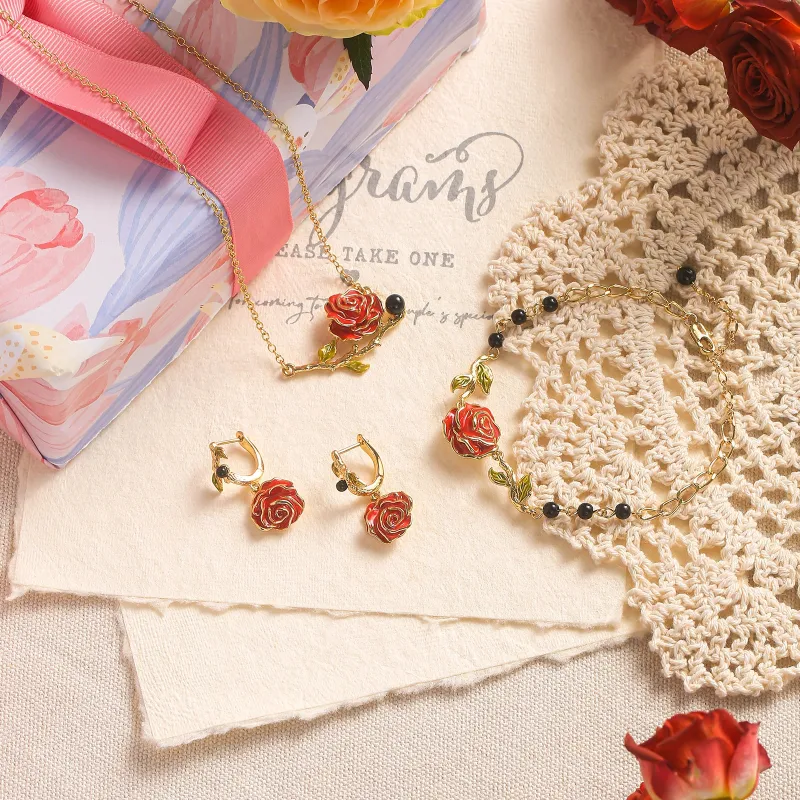 Rose Jewelry Set with Gift Wrapping sold by Selenichast