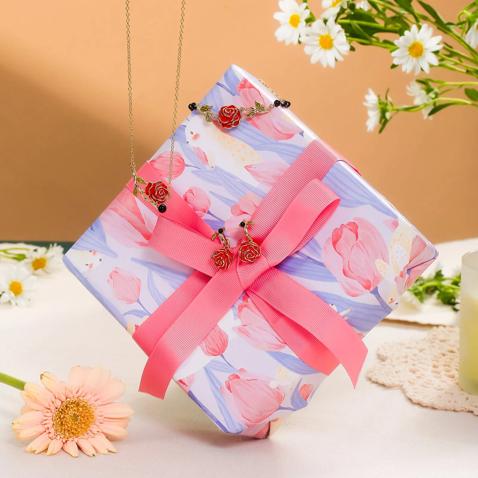 Rose Jewelry Set with Gift Wrapping sold by Selenichast product image thumbnail 3