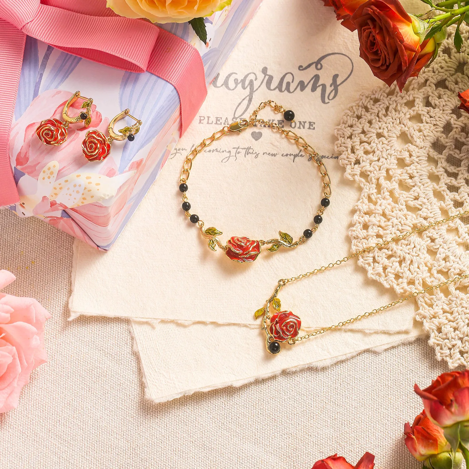 Rose Jewelry Set with Gift Wrapping sold by Selenichast product image thumbnail 2