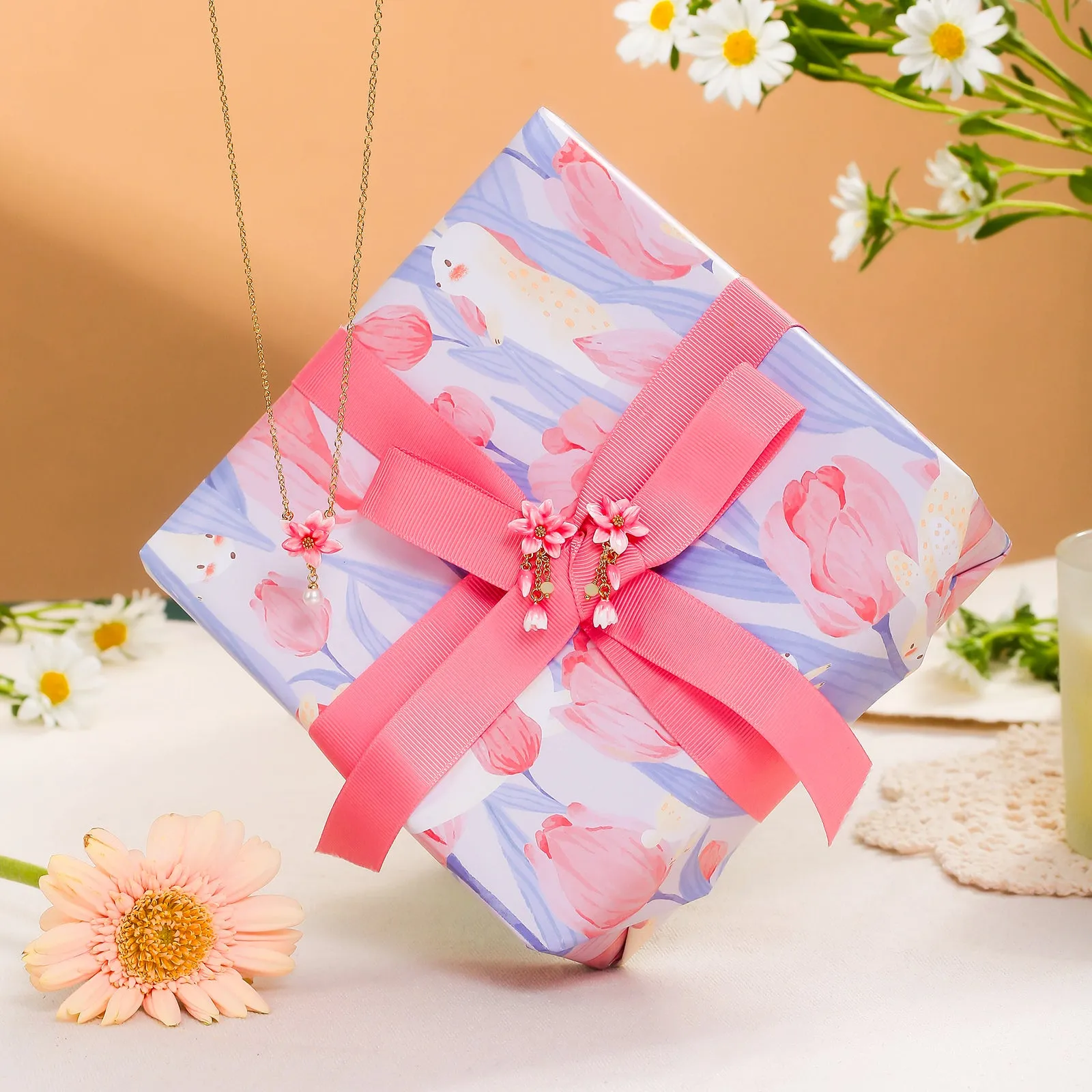 Magnolia Jewelry Set with Gift Wrapping sold by Selenichast product image thumbnail 3