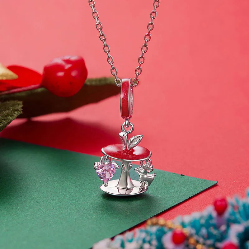 Christmas Apple Core Reindeer Necklace sold by Selenichast