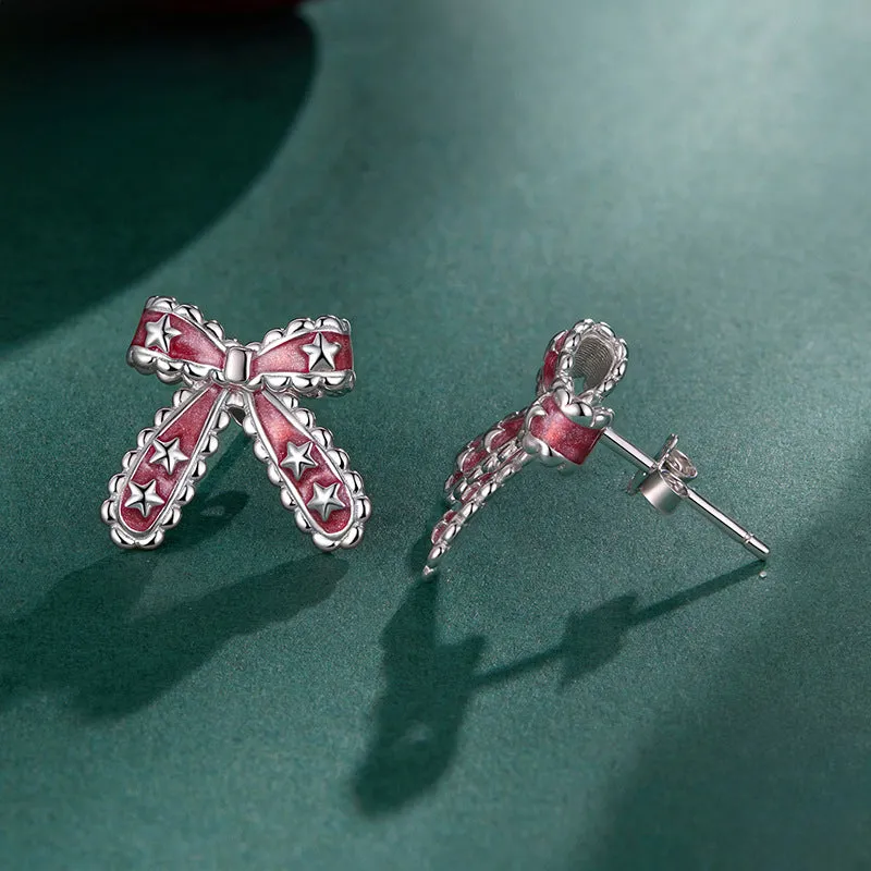 Christmas Bow Star Earrings sold by Selenichast product image thumbnail 5