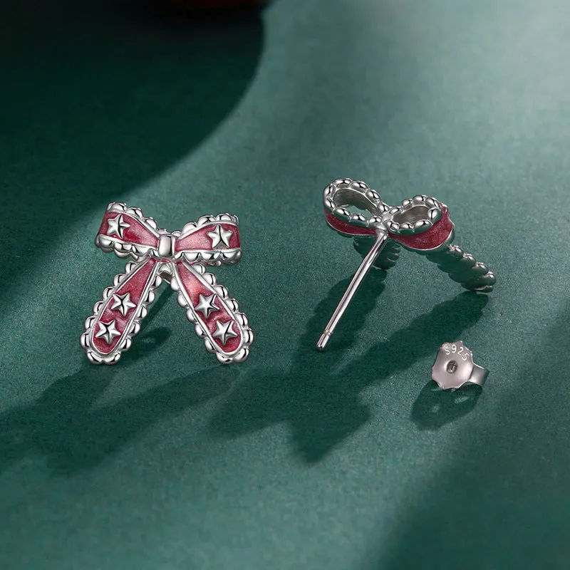 Christmas Bow Star Earrings sold by Selenichast product image thumbnail 3