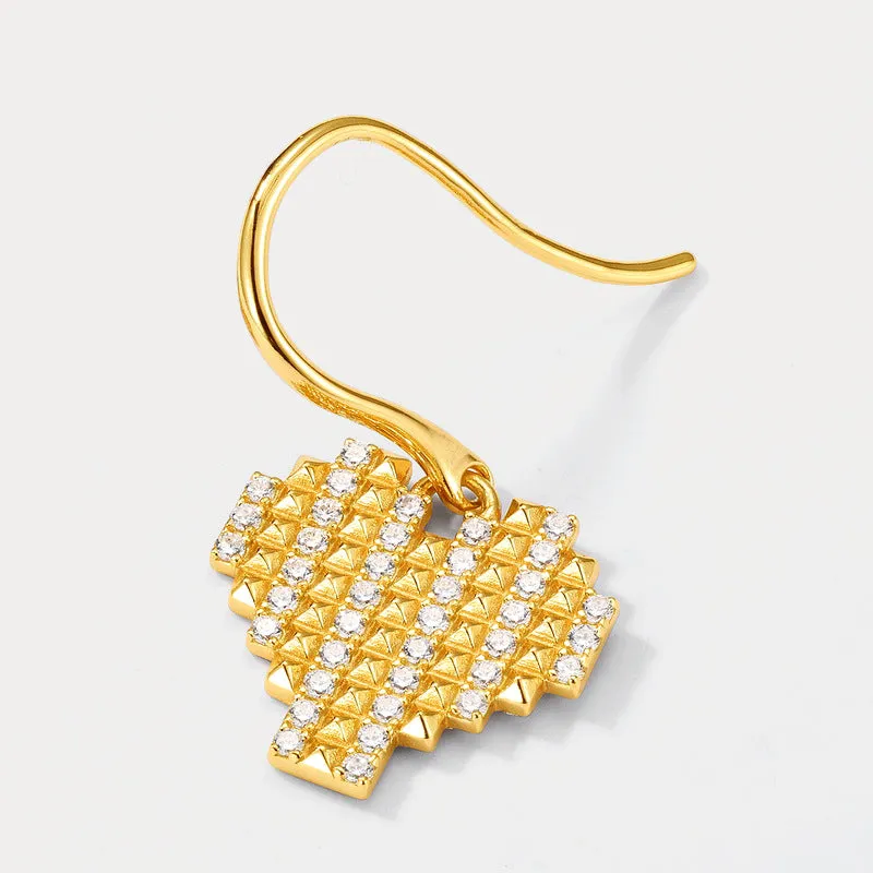 Gold Heart Hook Earrings sold by Selenichast product image thumbnail 4