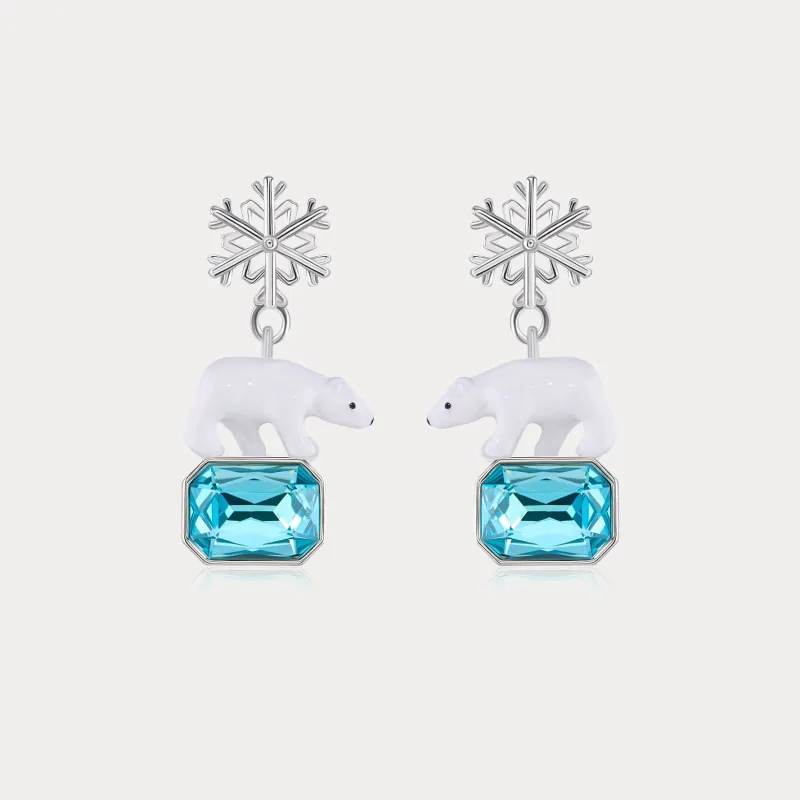Snowflake Polar Bear Earrings sold by Selenichast