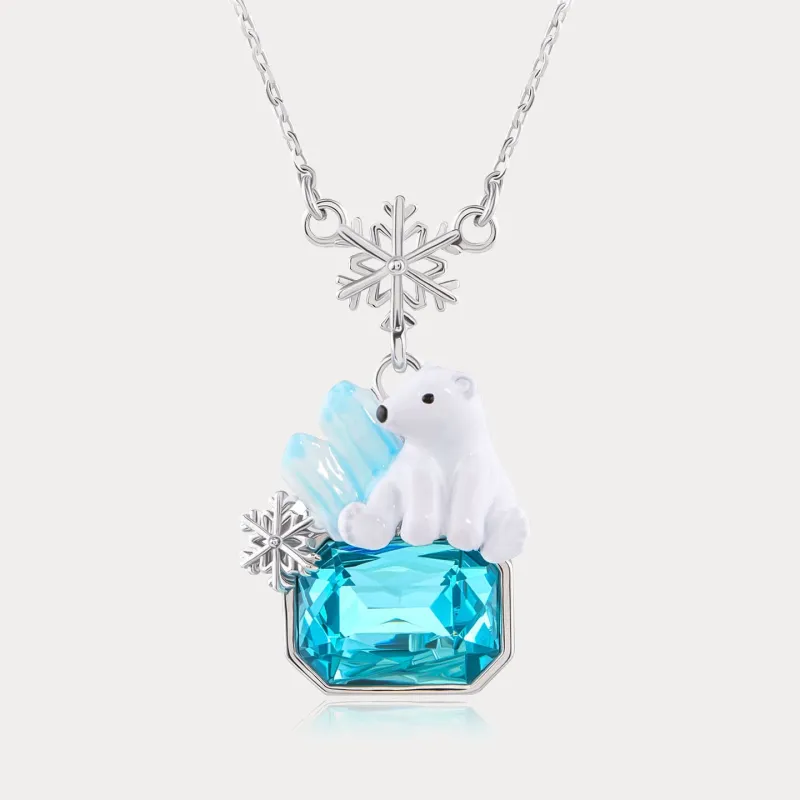 Snowflake Polar Bear Necklace sold by Selenichast