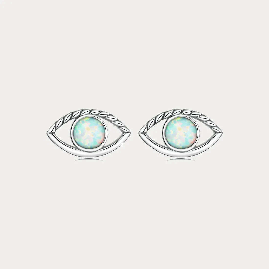 Evil Eye Opal Stud Earrings sold by Selenichast