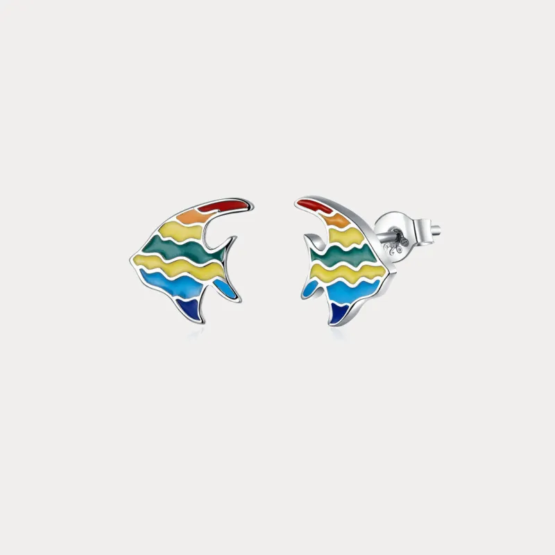 Rainbow Fish Stud Earrings sold by Selenichast