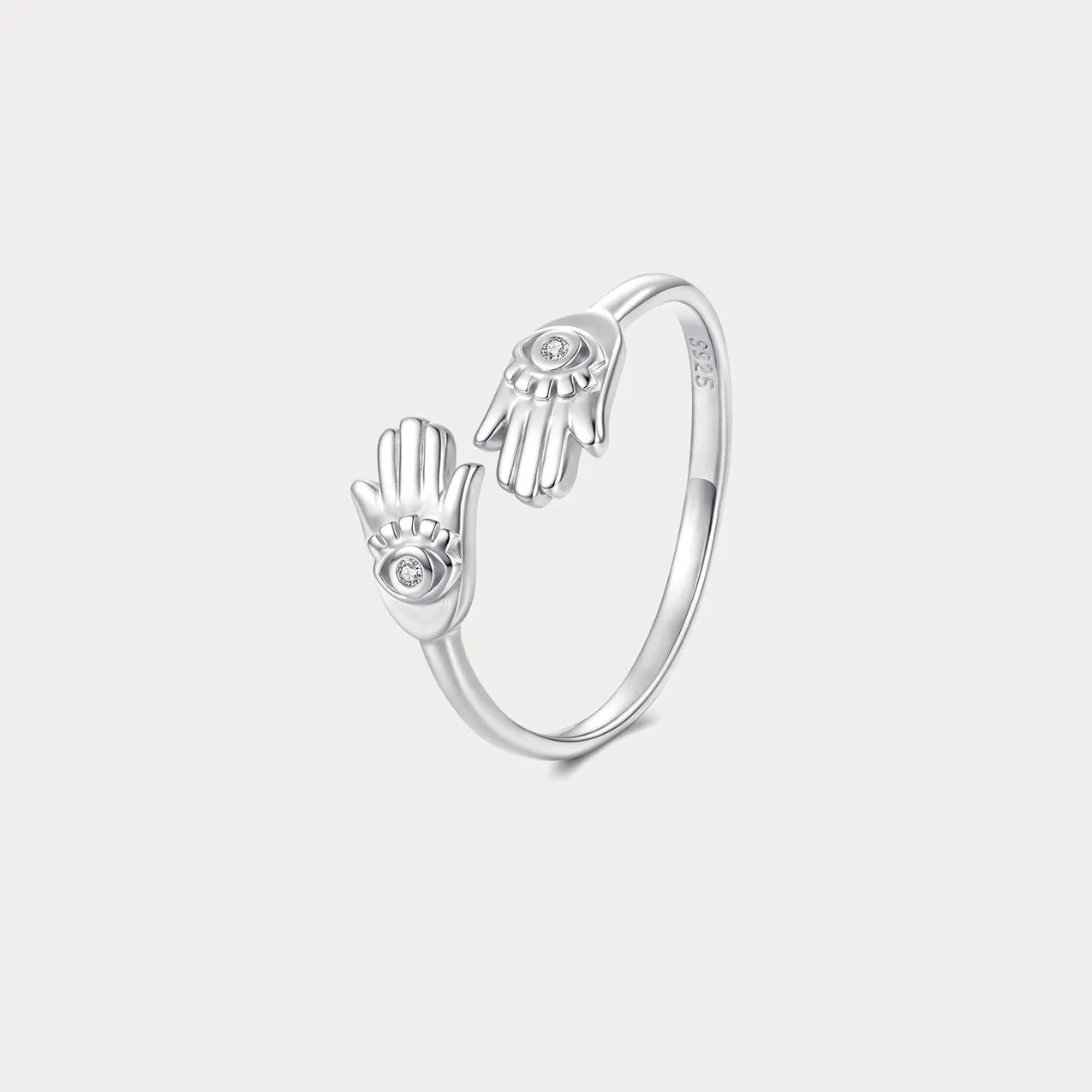 Silver Hamsa Hand Ring sold by Selenichast