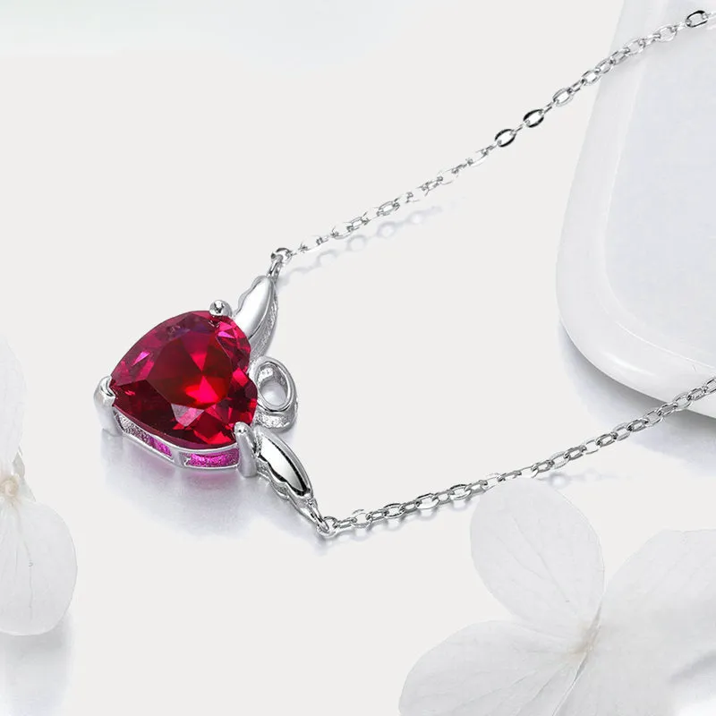 Silver Angel Heart Necklace sold by Selenichast product image thumbnail 2