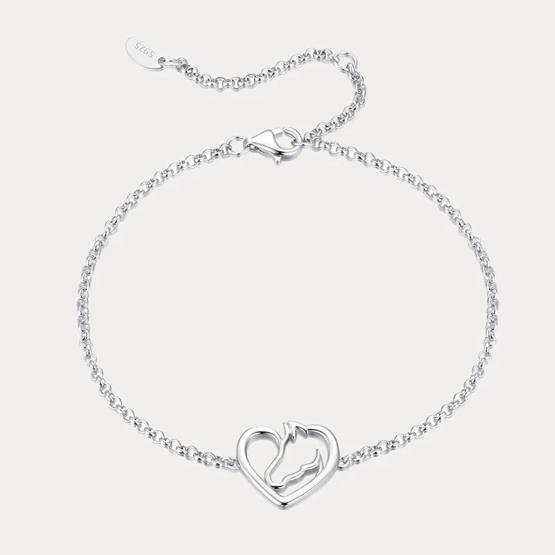 Silver Horse Heart Bracelet sold by Selenichast