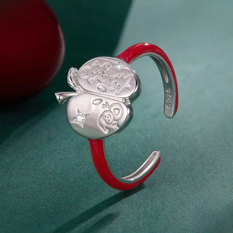 Silver Christmas Apple Ring sold by Selenichast product image thumbnail 4