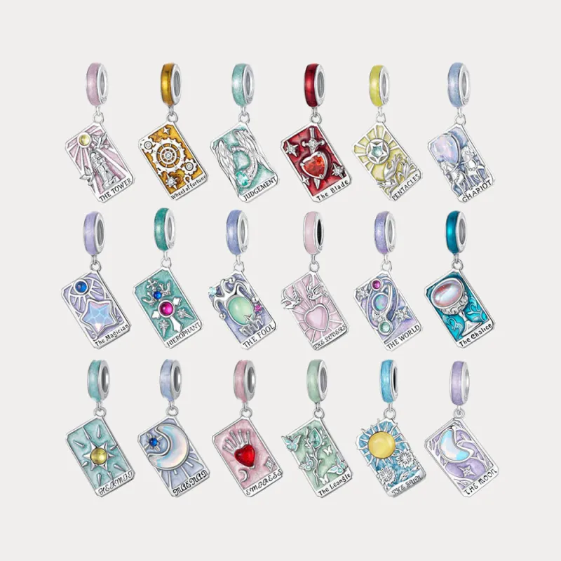 Silver Tarot Card Necklace sold by Selenichast