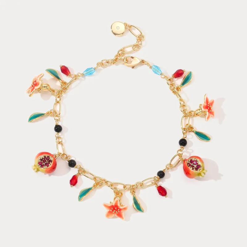 Pomegranate Charm Bracelet sold by Selenichast