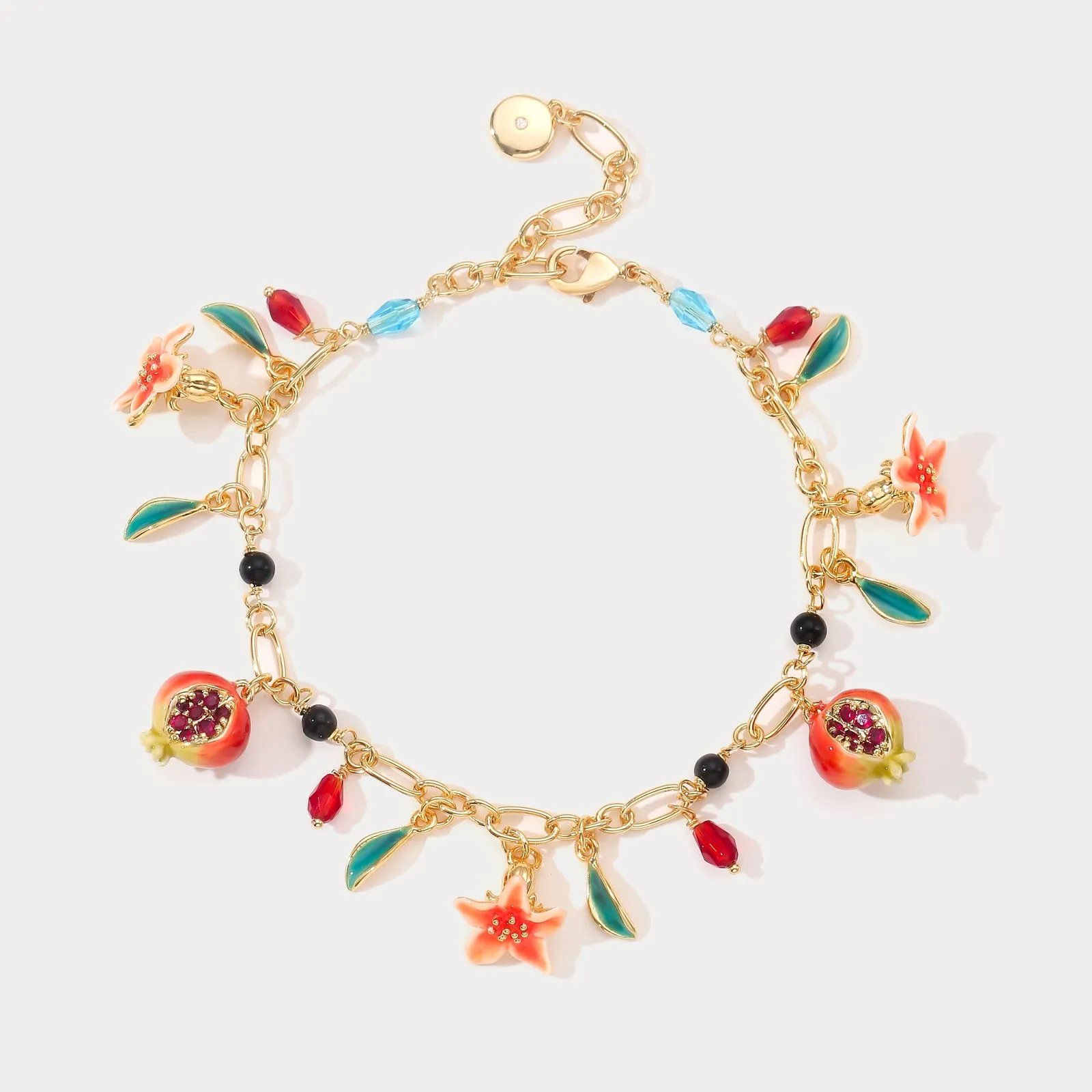 Pomegranate Charm Bracelet sold by Selenichast
