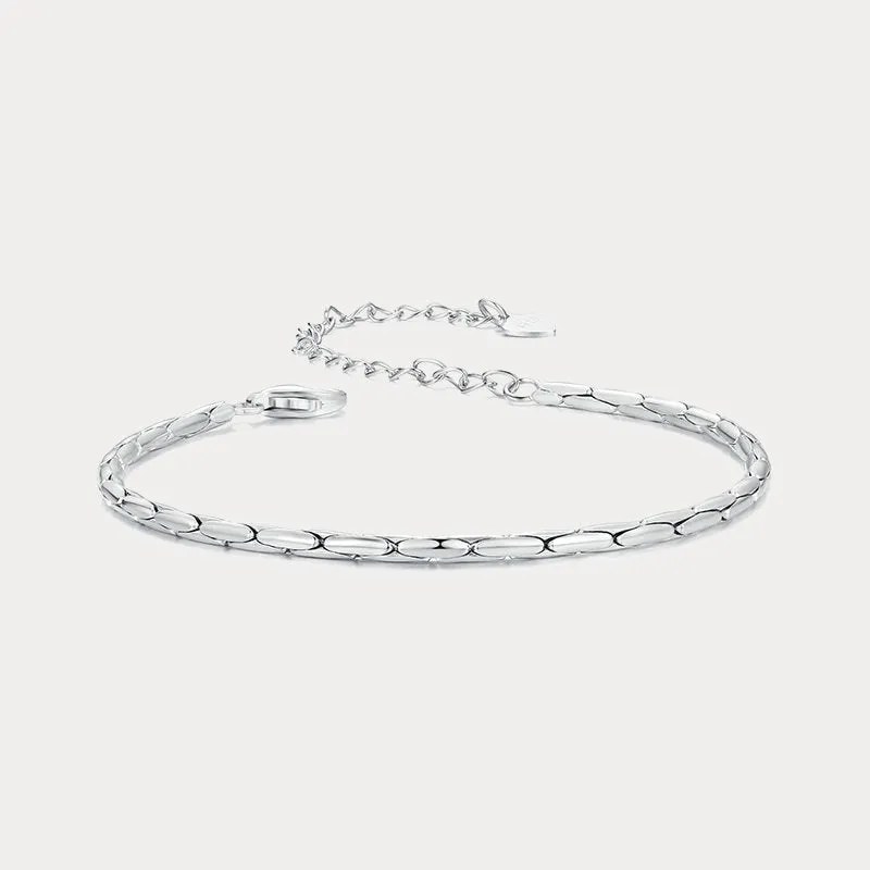 Silver Herringbone Bracelet sold by Selenichast