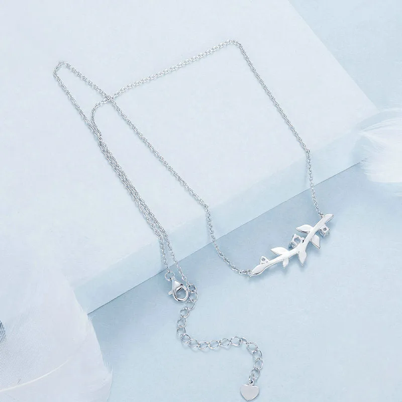 Silver Leaf Necklace sold by Selenichast product image thumbnail 3