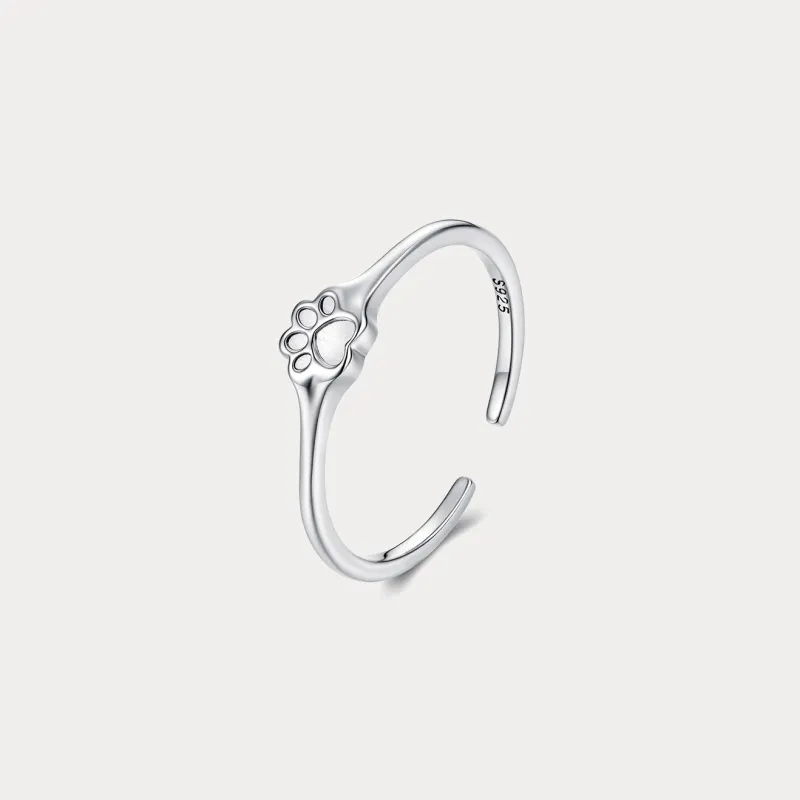 Silver Cat Paw Ring sold by Selenichast