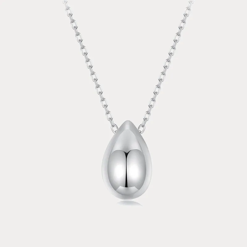 Silver Teardrop Necklace sold by Selenichast