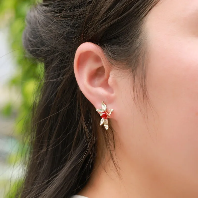 Golden Flower Agate Earrings sold by Selenichast product image thumbnail 2