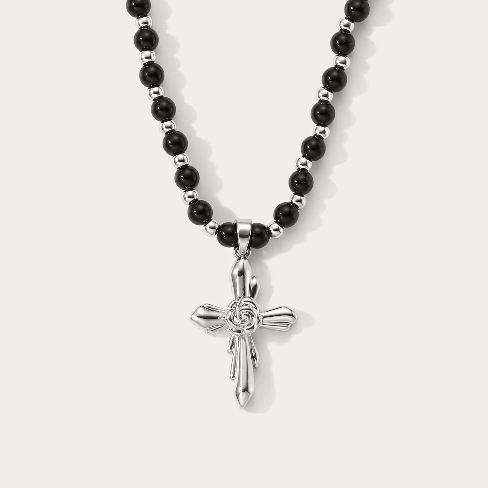 Beaded Cross Necklace sold by Selenichast