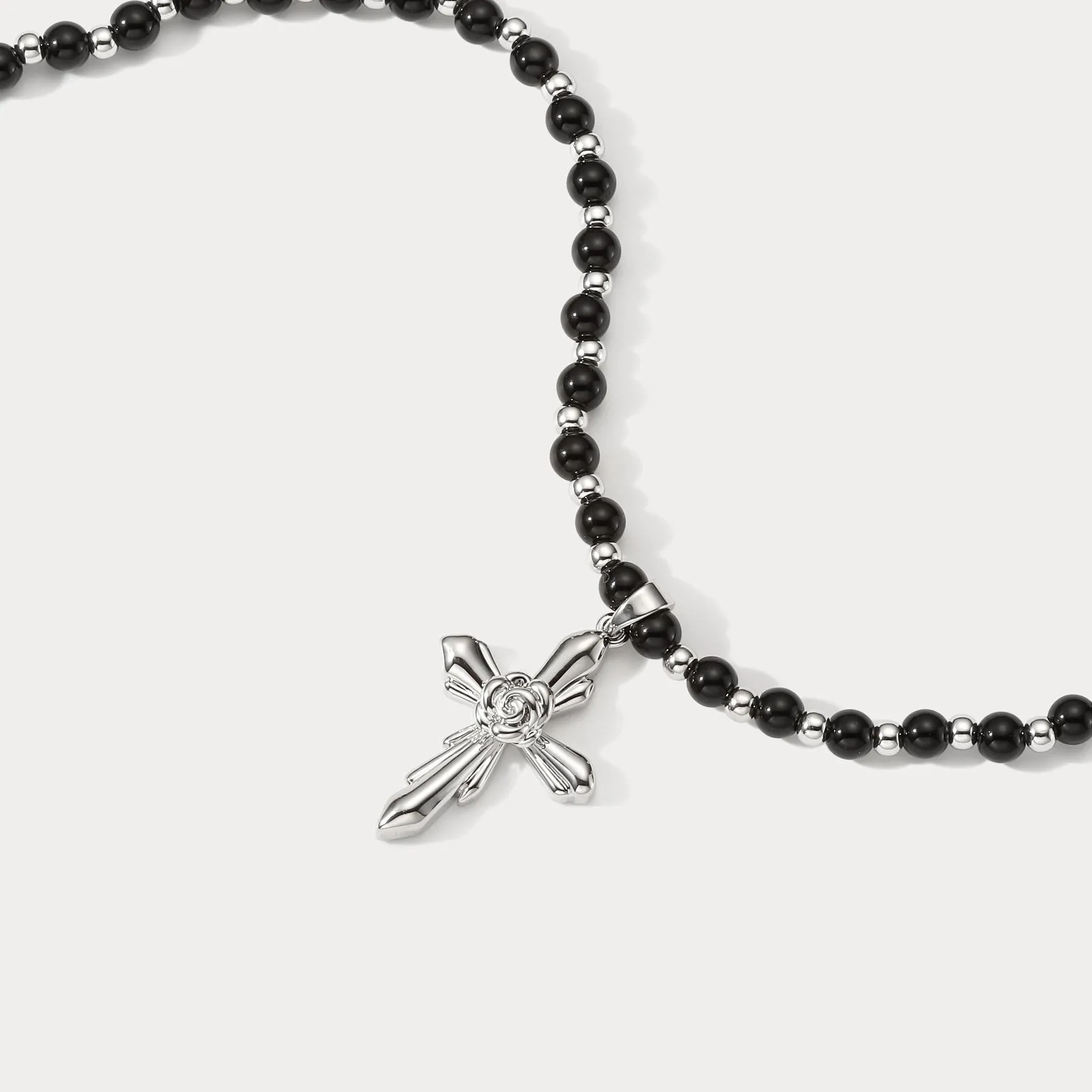Beaded Cross Necklace sold by Selenichast product image thumbnail 5