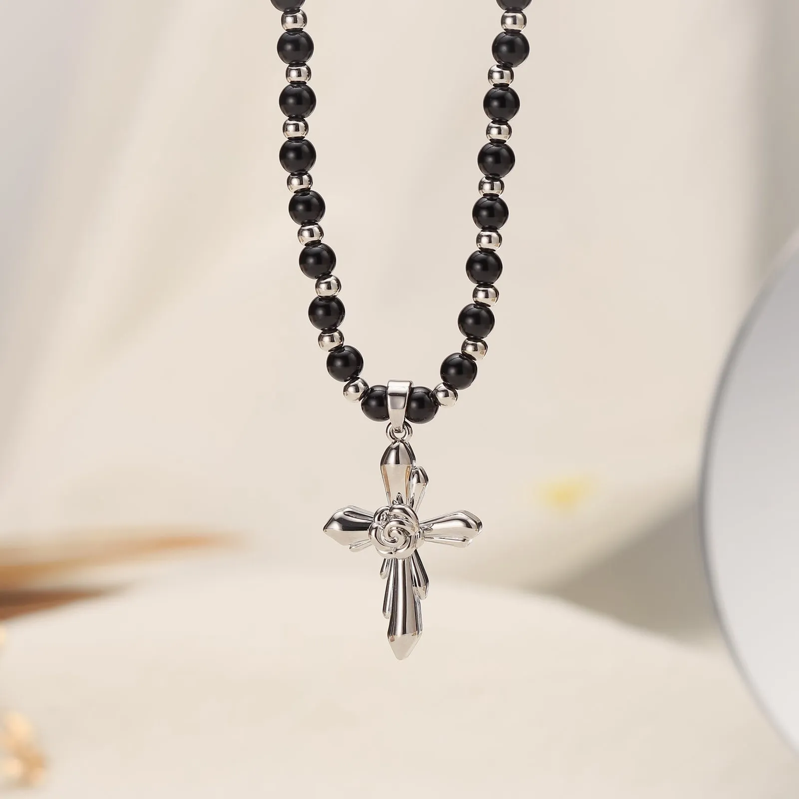 Beaded Cross Necklace sold by Selenichast product image thumbnail 2