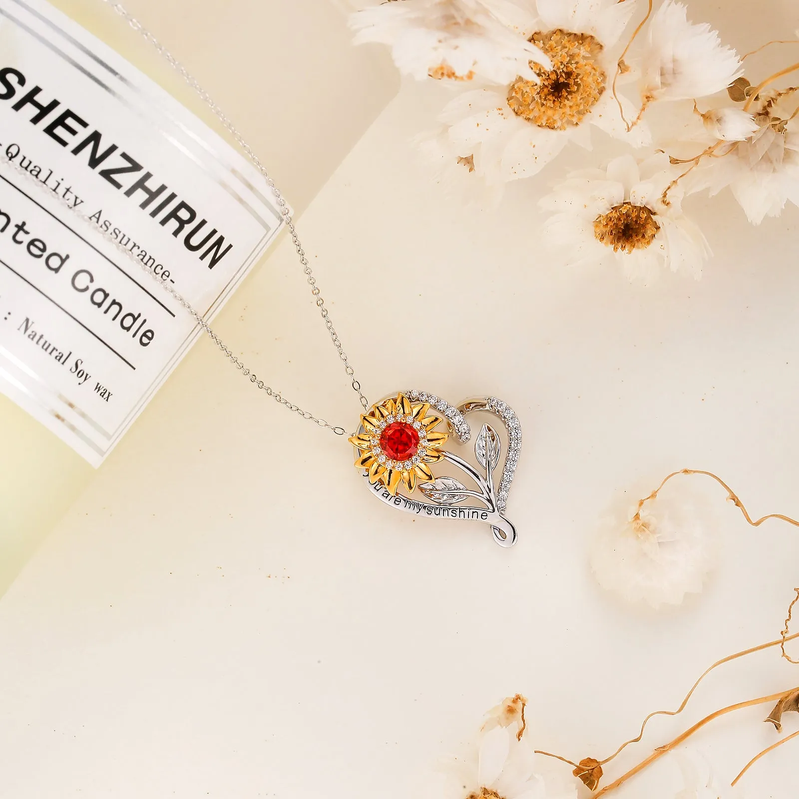 Sunflower Heart Necklace sold by Selenichast product image thumbnail 4