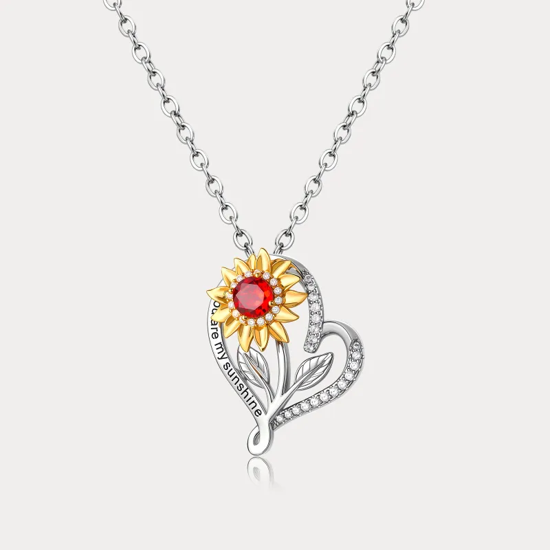 Sunflower Heart Necklace sold by Selenichast