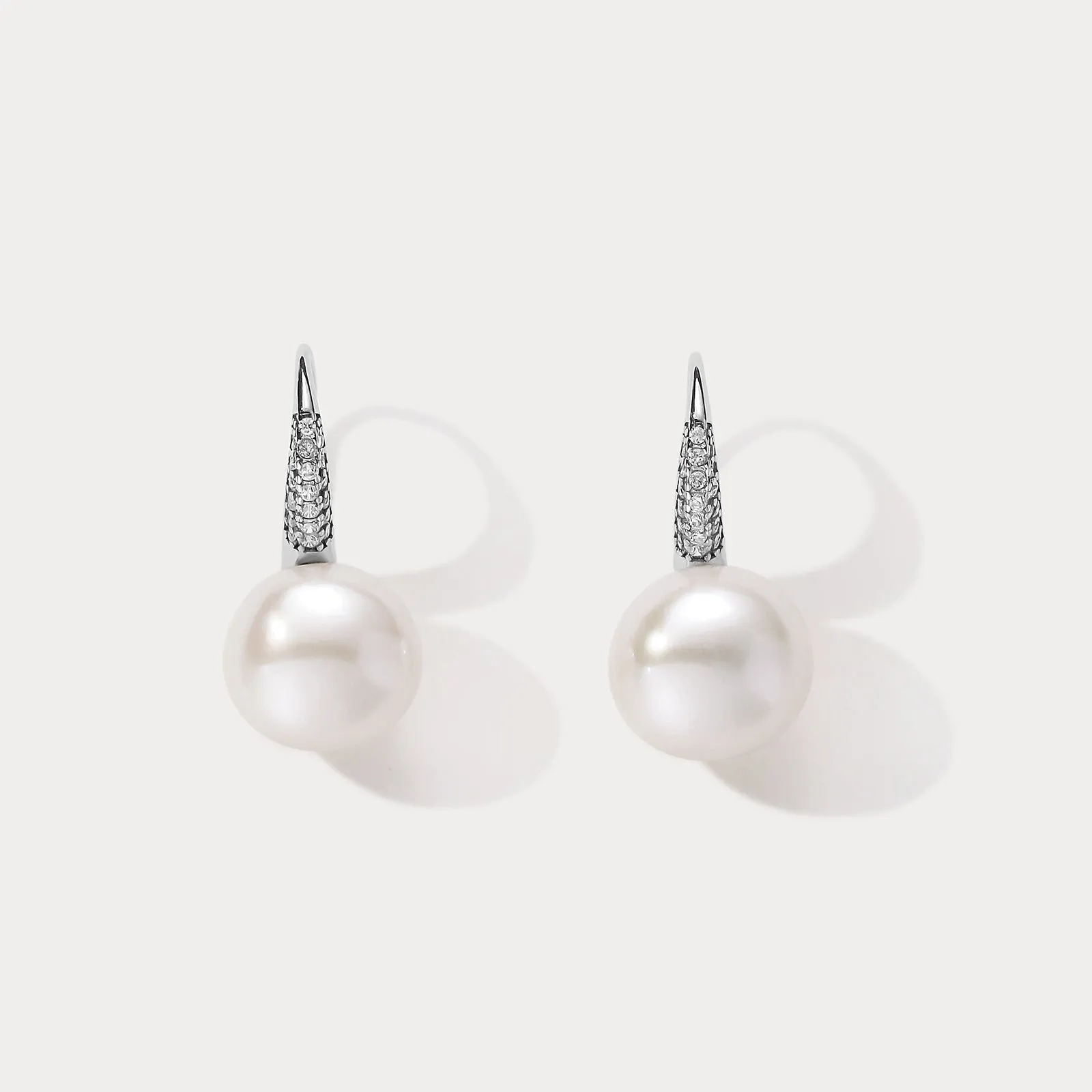 Silver Freshwater Pearl Earrings sold by Selenichast product image thumbnail 4