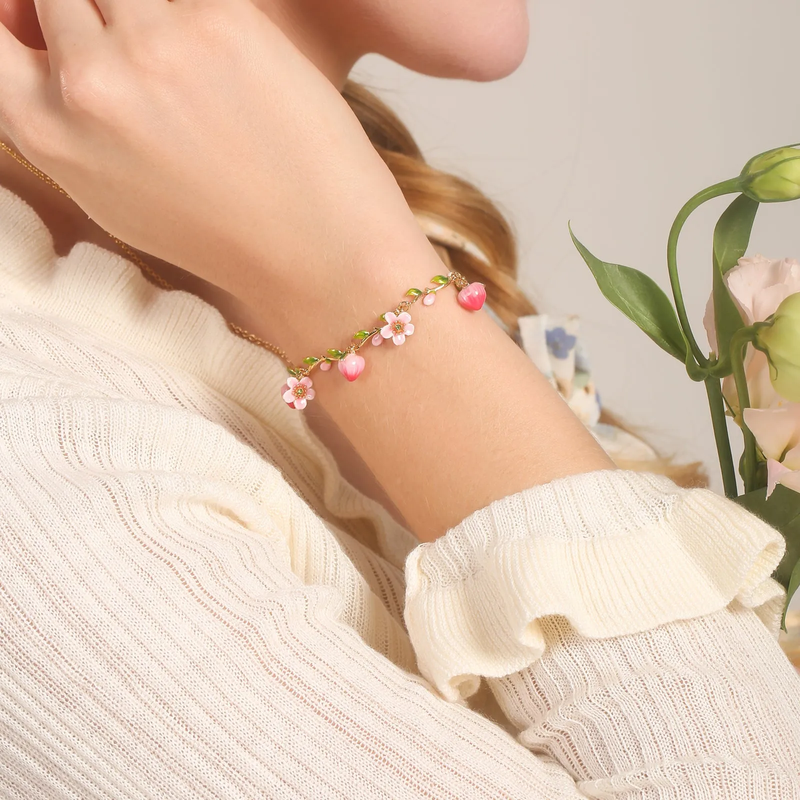 Peach Blossom Bracelet sold by Selenichast product image thumbnail 5