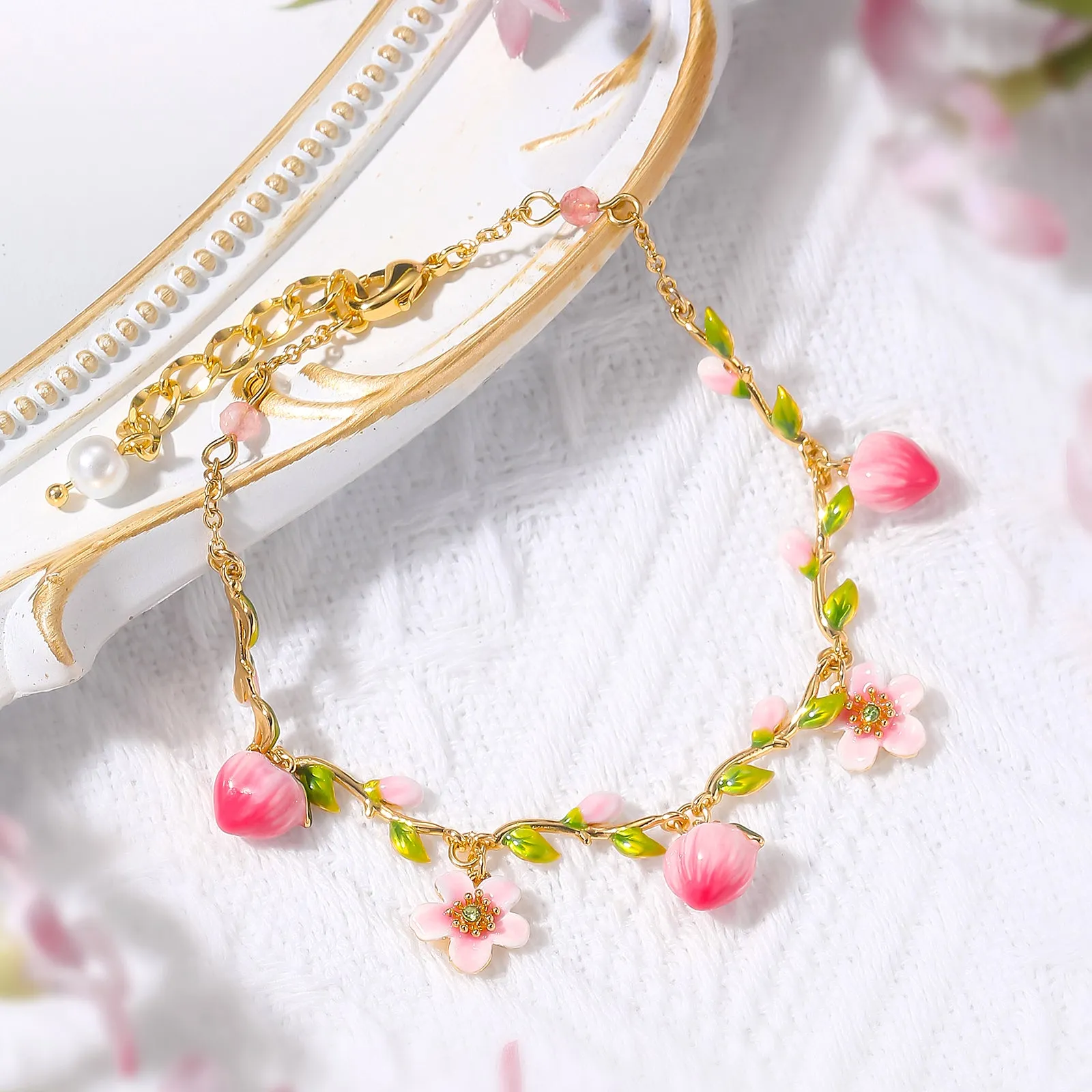 Peach Blossom Bracelet sold by Selenichast product image thumbnail 4