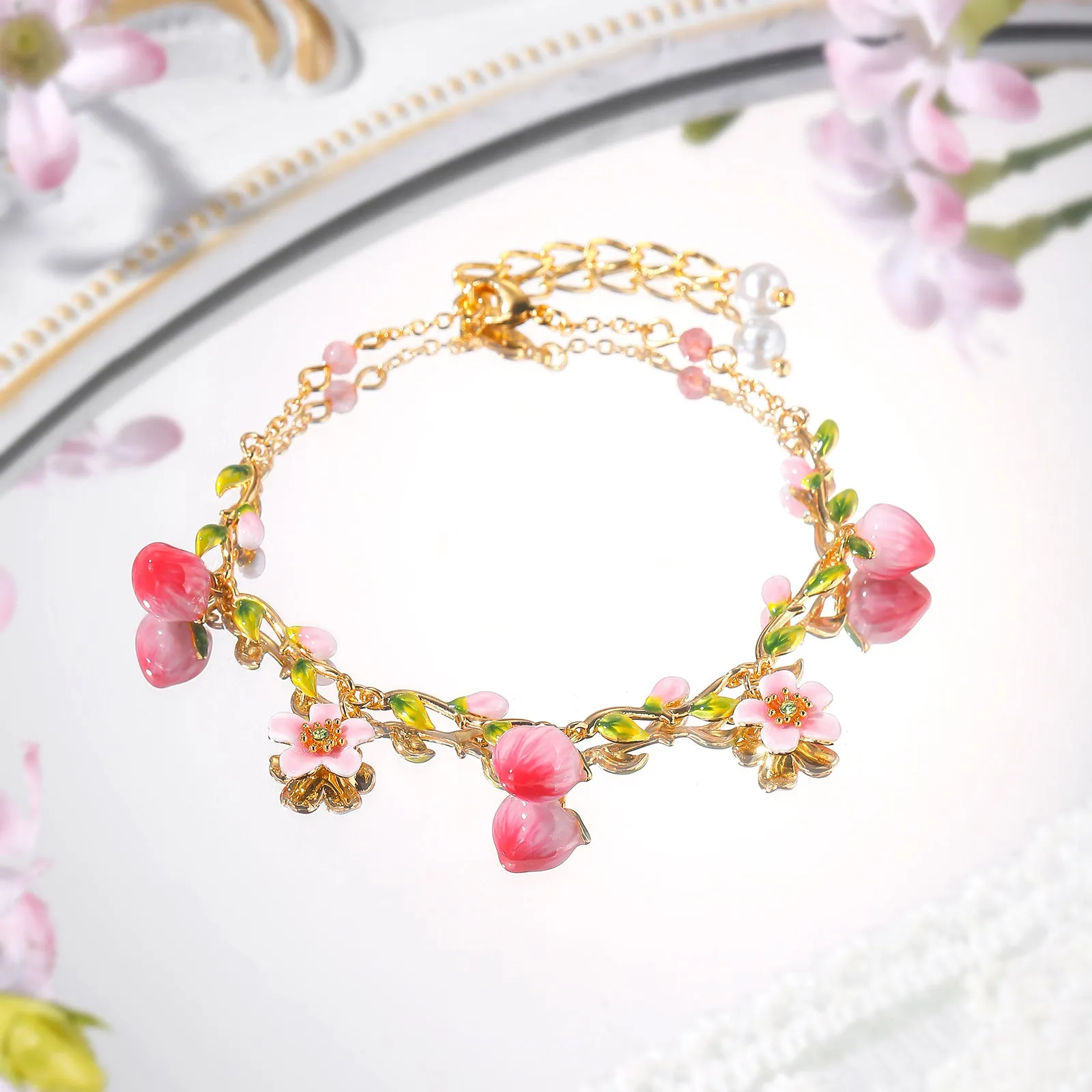 Peach Blossom Bracelet sold by Selenichast product image thumbnail 3