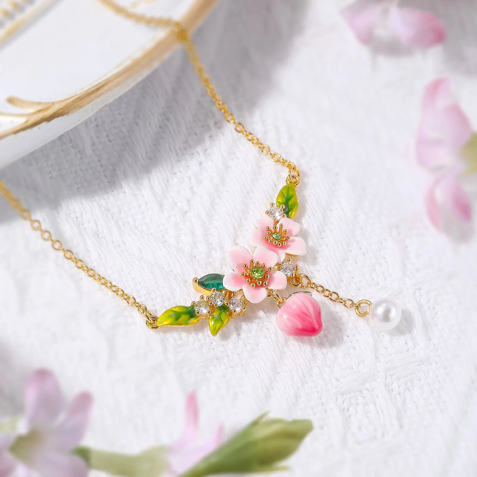 Peach Blossom Necklace sold by Selenichast product image thumbnail 3