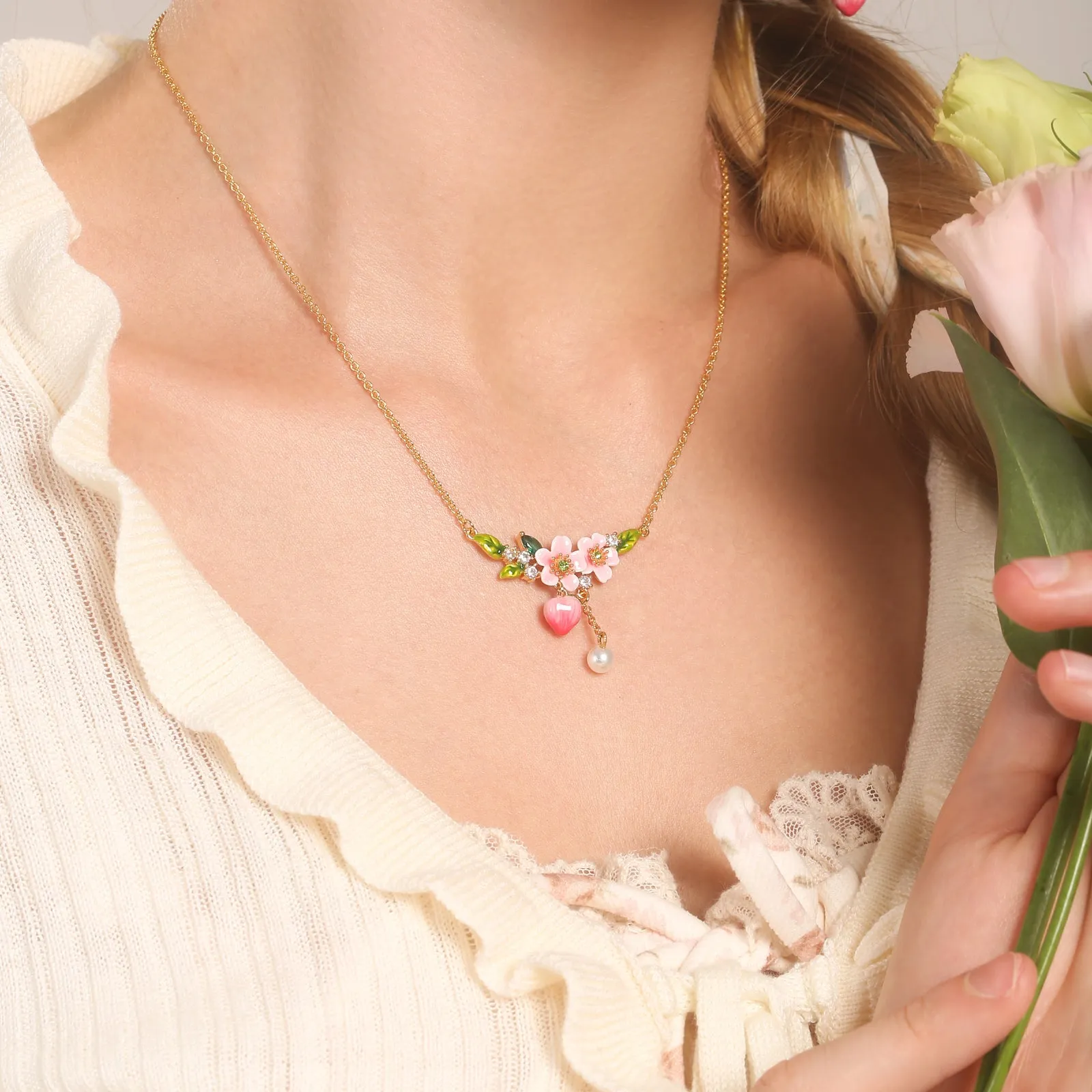 Peach Blossom Necklace sold by Selenichast product image thumbnail 2