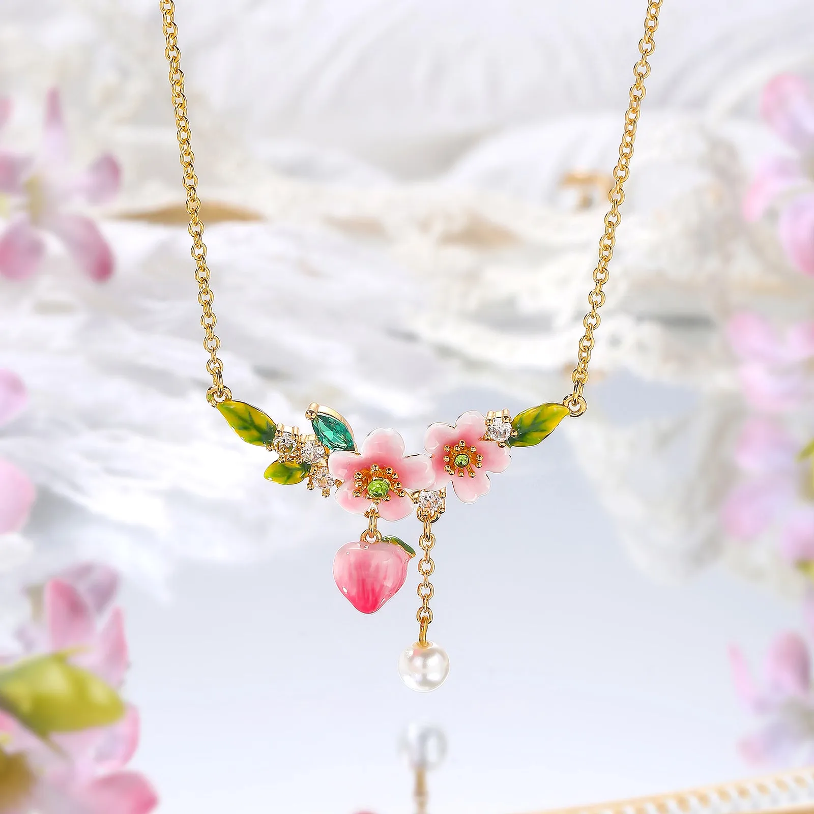 Peach Blossom Necklace sold by Selenichast product image thumbnail 4