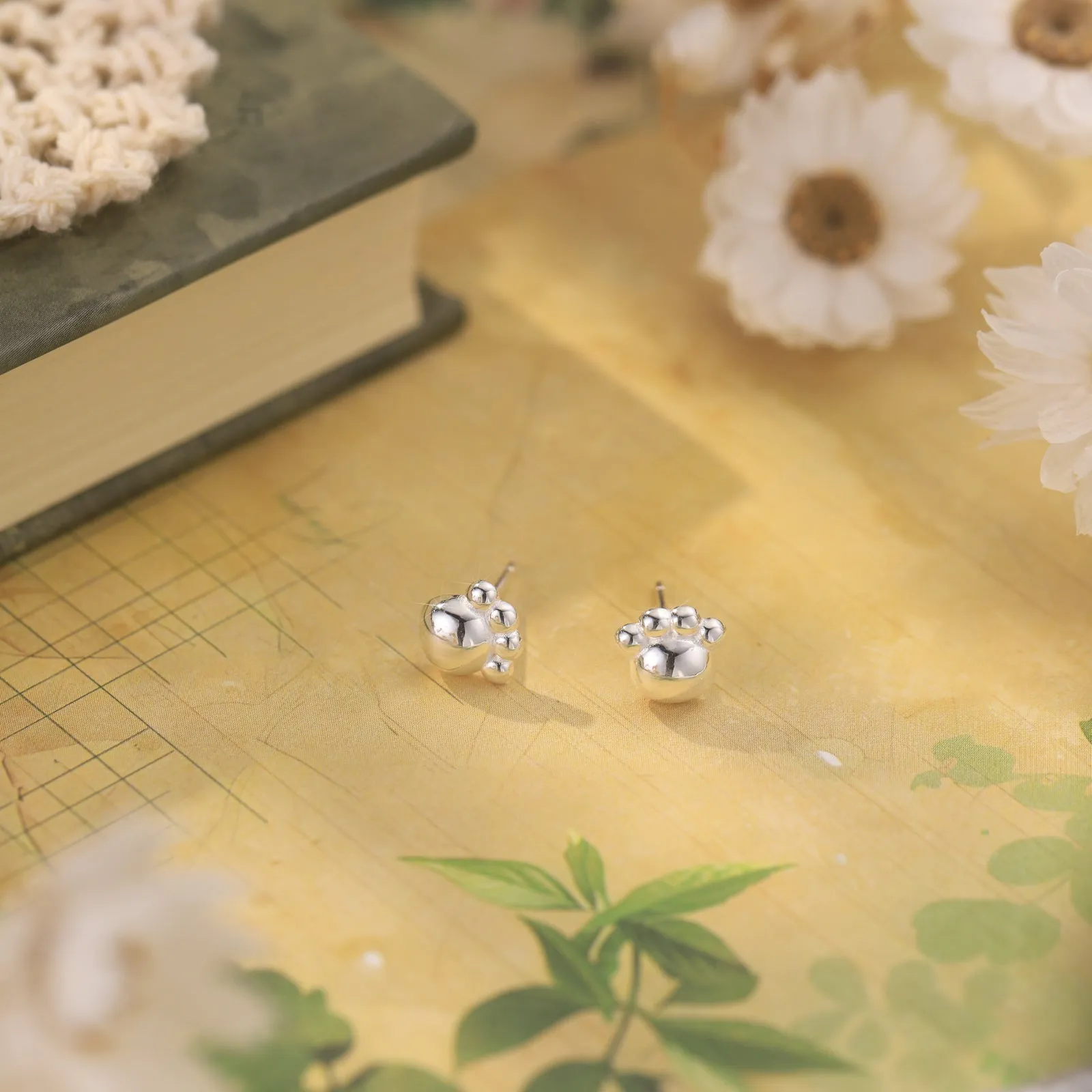 Cat Paw Stud Earrings sold by Selenichast product image thumbnail 2