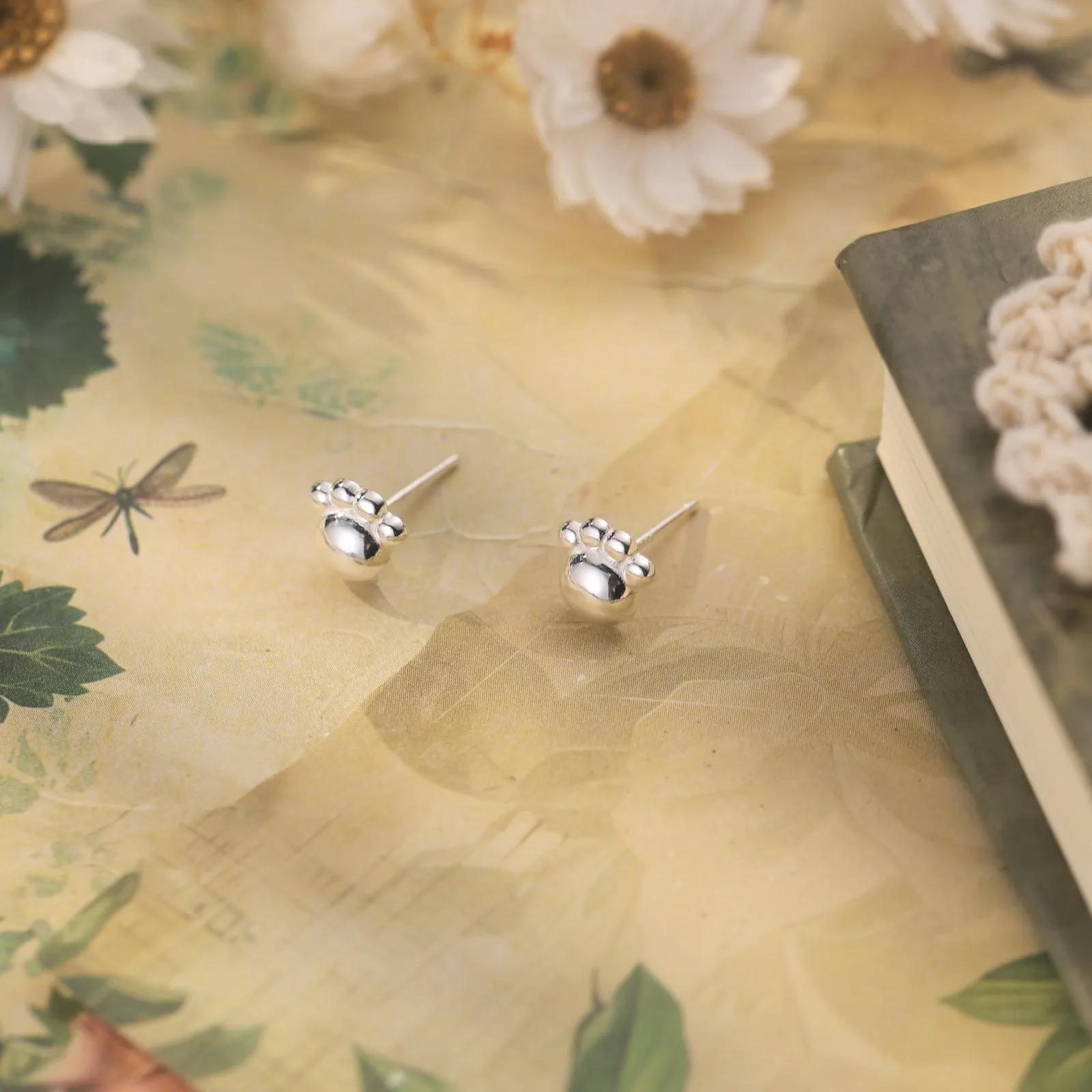 Cat Paw Stud Earrings sold by Selenichast product image thumbnail 3