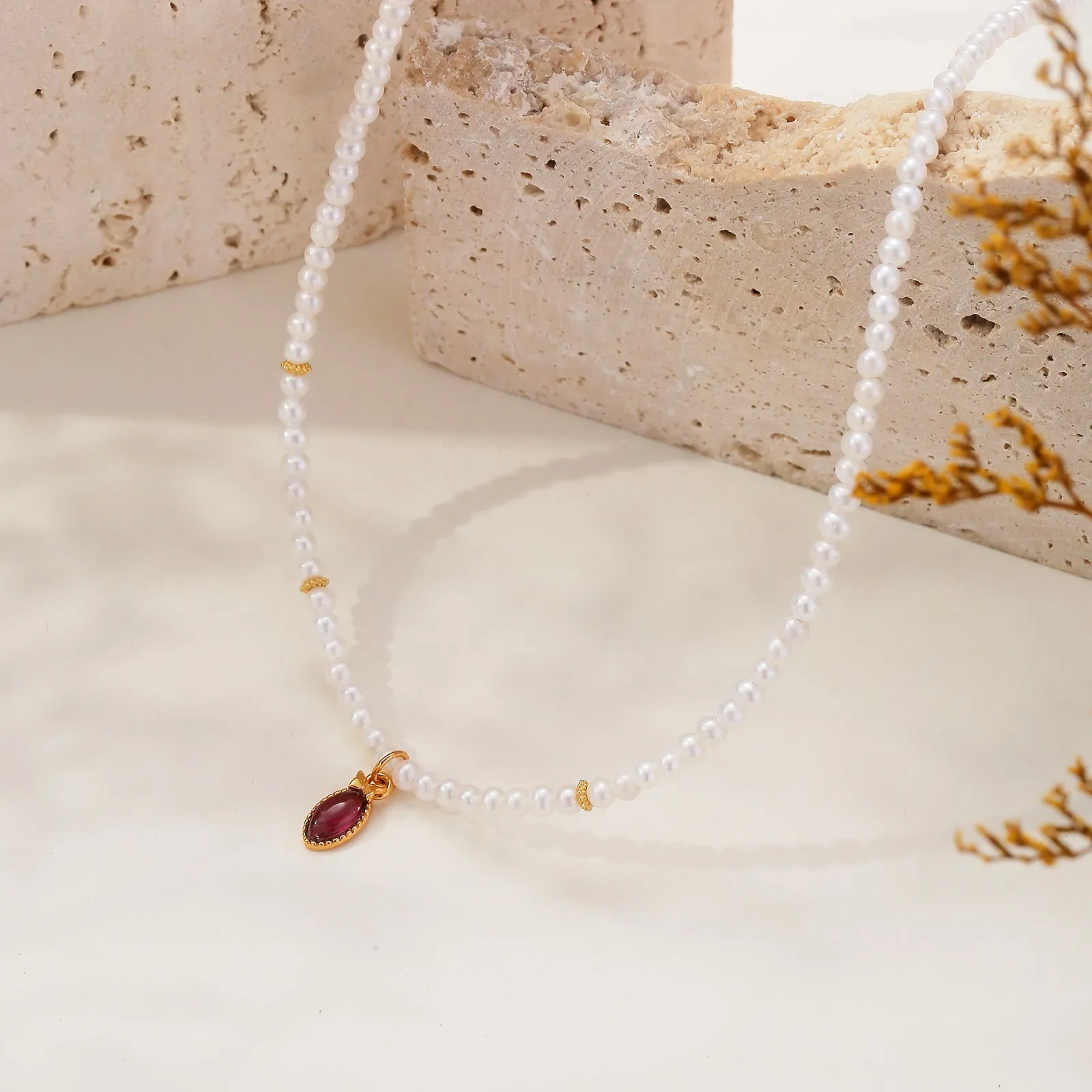 Amethyst Pearl Necklace sold by Selenichast product image thumbnail 2