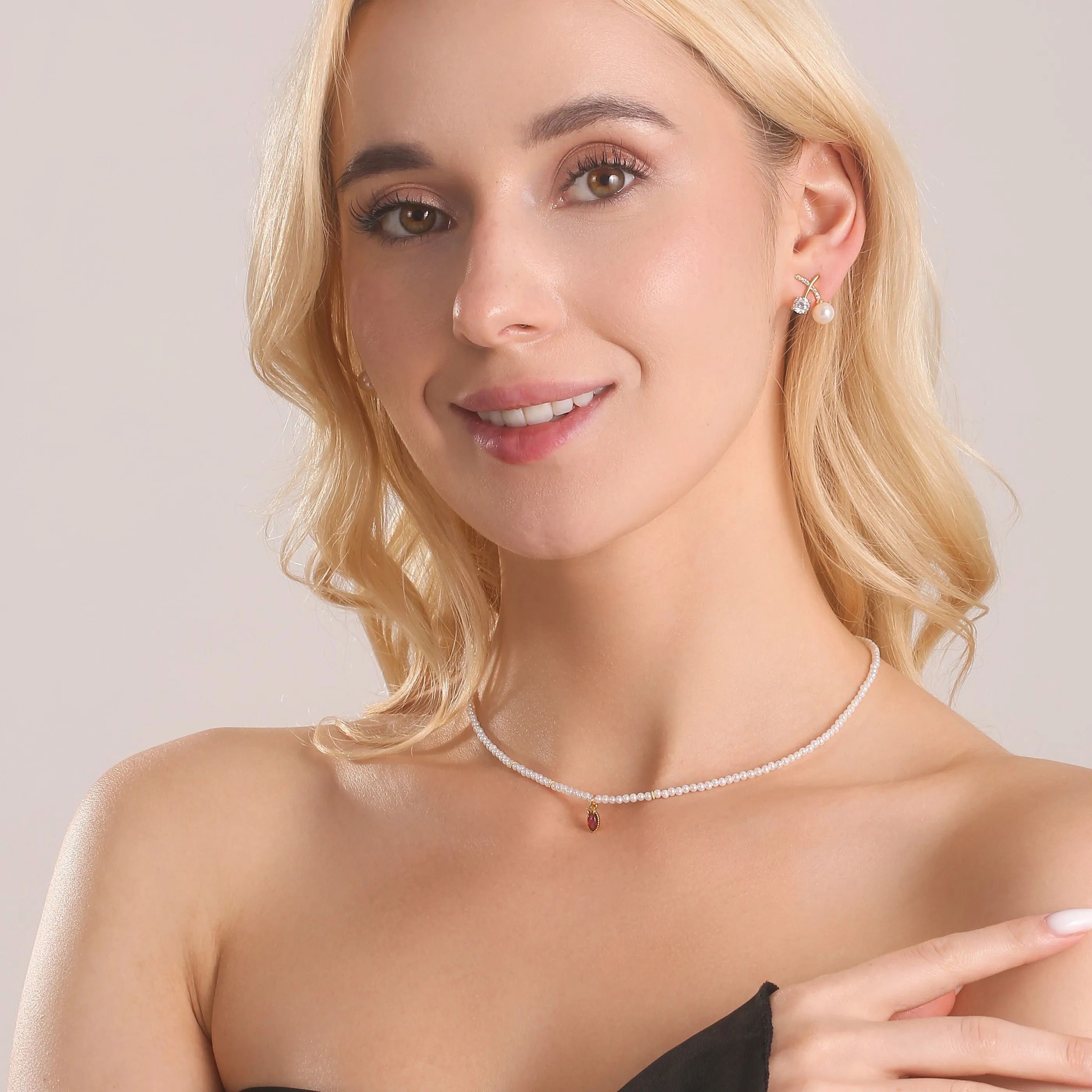 Amethyst Pearl Necklace sold by Selenichast product image thumbnail 4