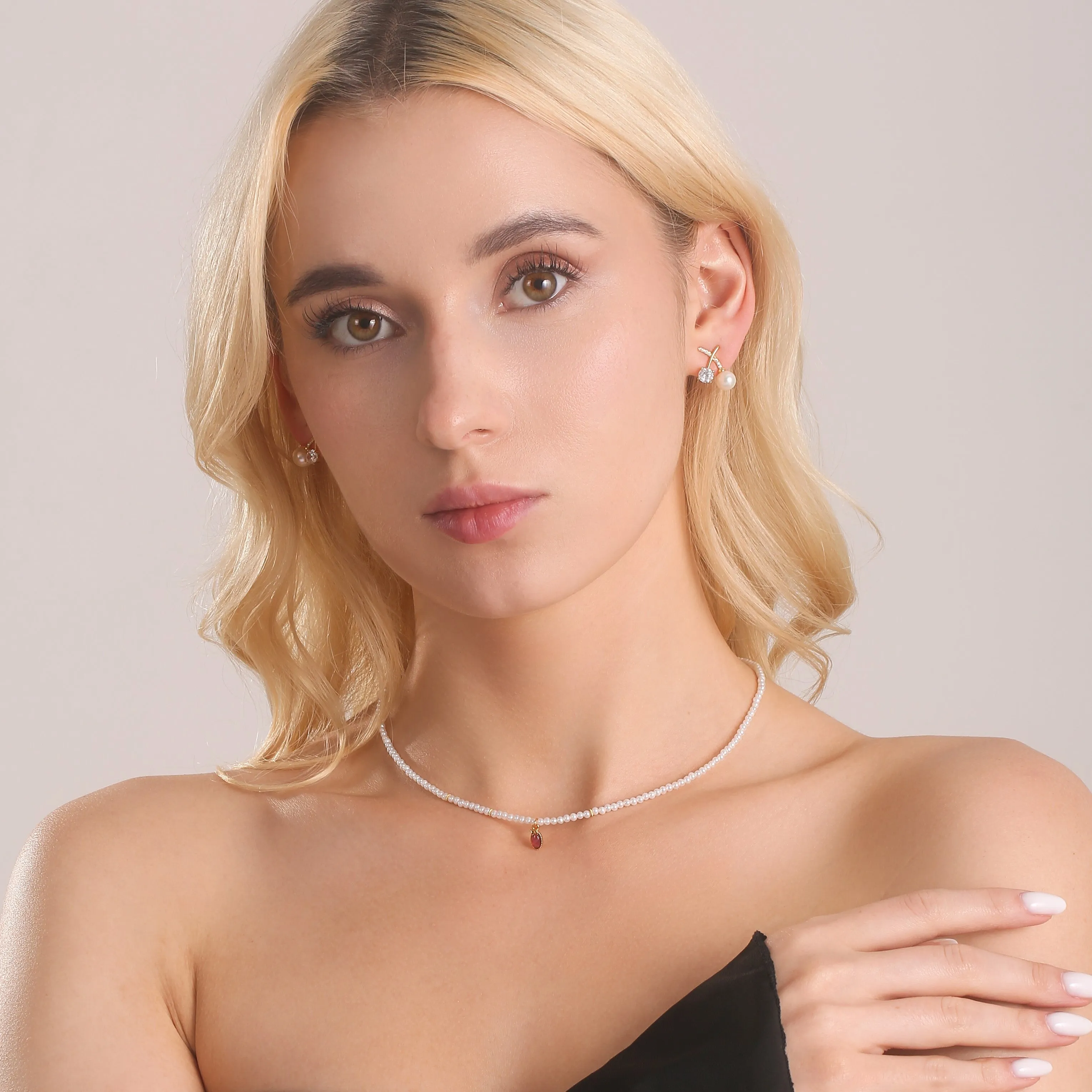 Amethyst Pearl Necklace sold by Selenichast product image thumbnail 5