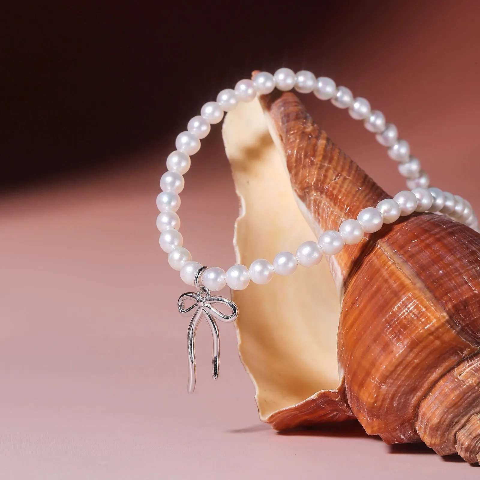 Pearl Bow Necklace sold by Selenichast product image thumbnail 4