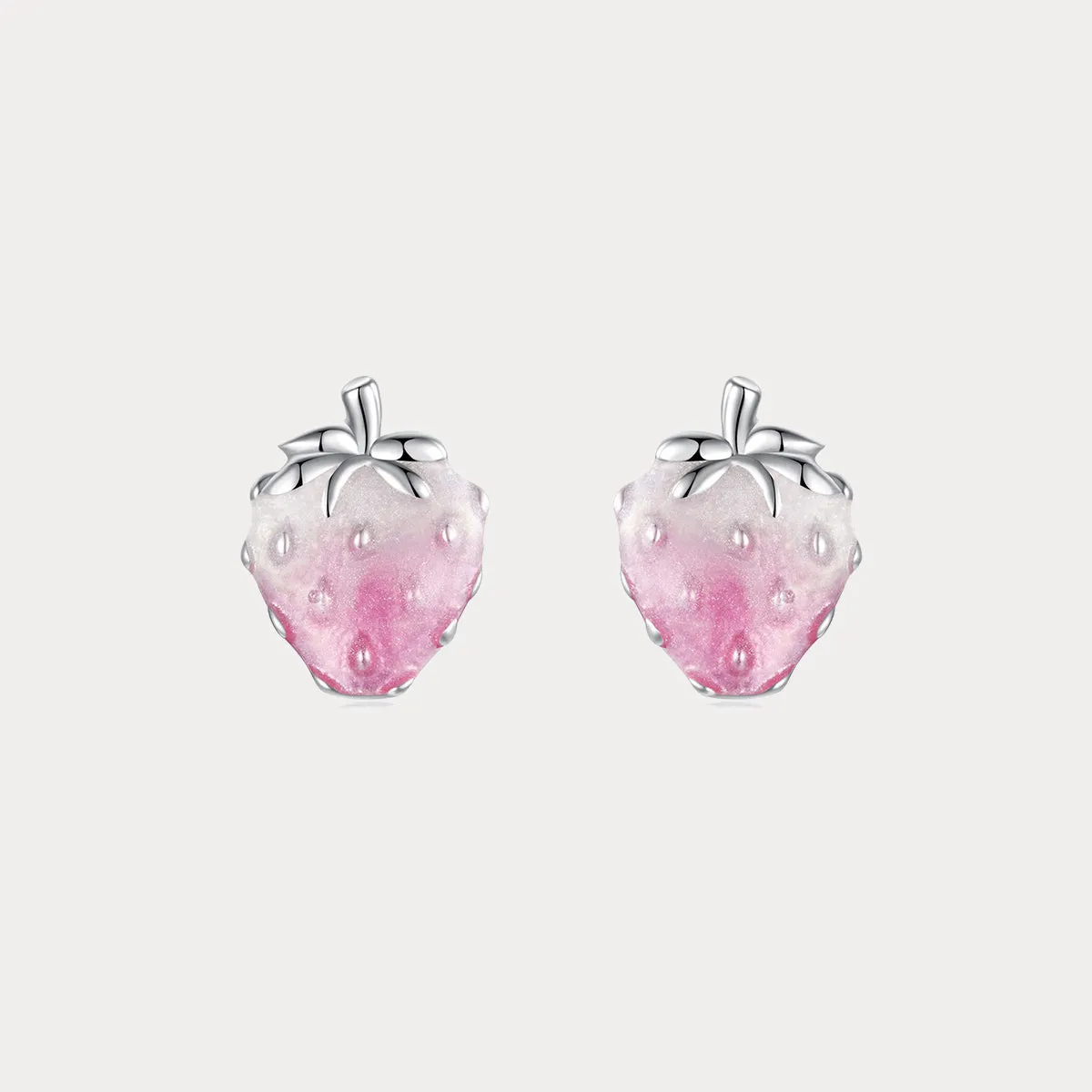 Silver Strawberry Earrings sold by Selenichast