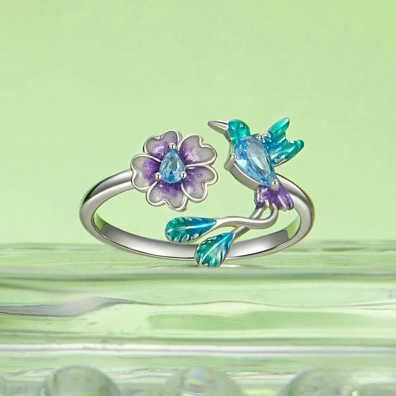 Silver Hummingbird Ring sold by Selenichast product image thumbnail 4