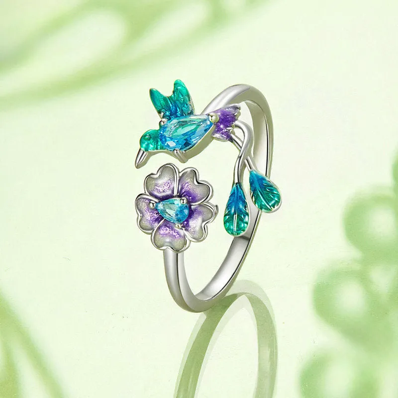 Silver Hummingbird Ring sold by Selenichast product image thumbnail 5